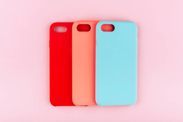 istock Set of colored silicone covers for smart phone 1041338710