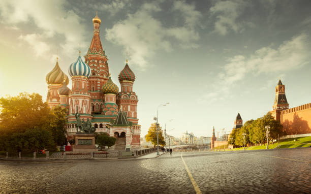 istock Saint Basil's Cathedral on Red Square in Moscow, Russia 1041339536