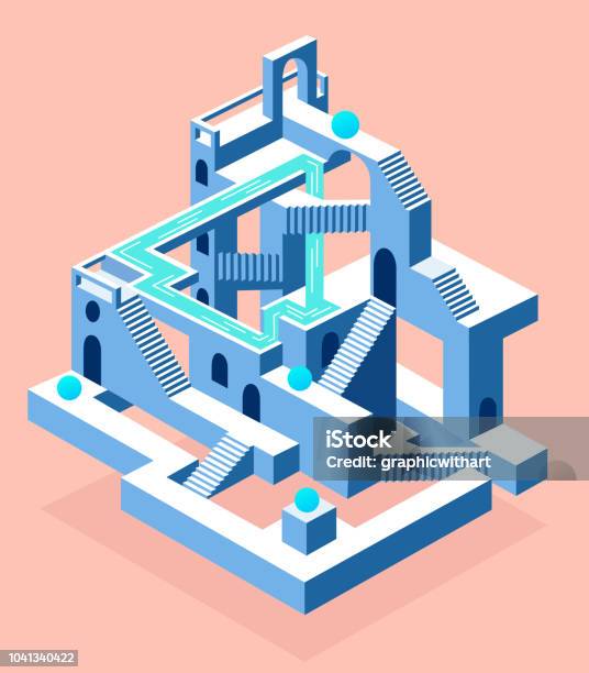 Abstract Construction With Secrets Labyrinth With Secrets Stock Illustration - Download Image Now