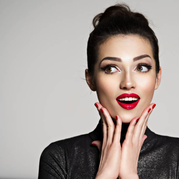 istock Young woman with wonder face expression. 1041343022