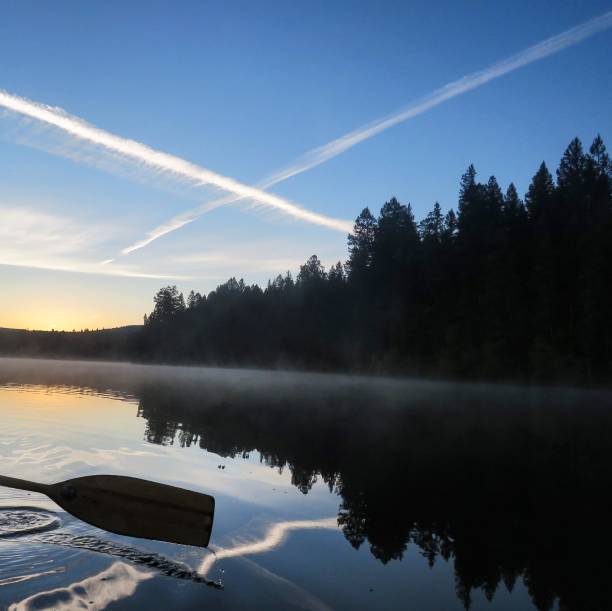 istock Paddling canoe on salmon lake 1041352156
