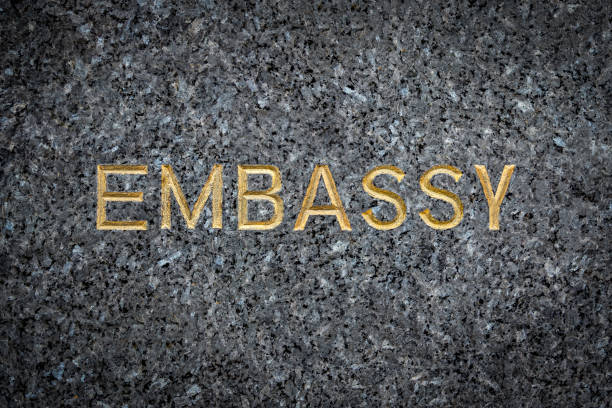 istock Gold Embassy Sign 1041404104