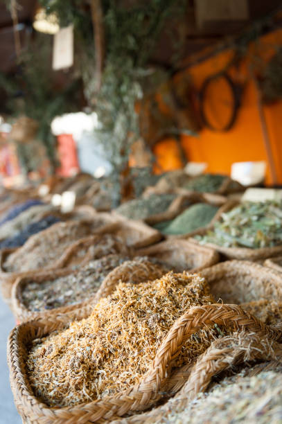 istock Different aromatic herbs exposed in medieval market 1041411036