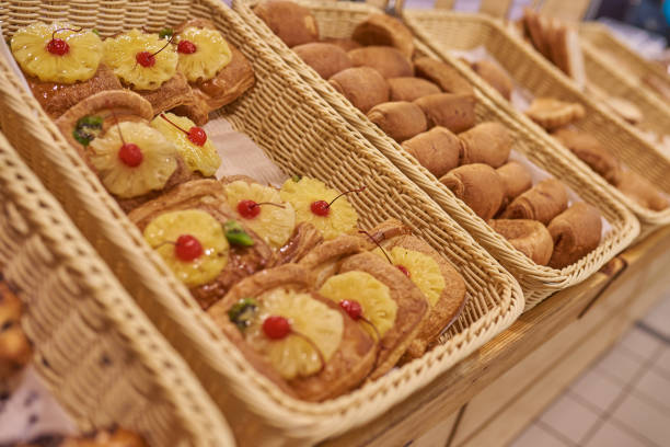 istock Cake with pineapple in the store 1041411124