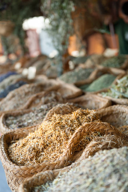 istock Different aromatic herbs exposed in medieval market 1041411328