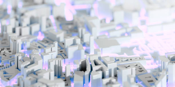 istock Techno mega city; urban and futuristic technology concepts, original 3d rendering 1041414208