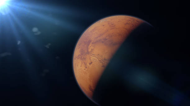 istock planet Mars, the red planet and the Sun 1041423276