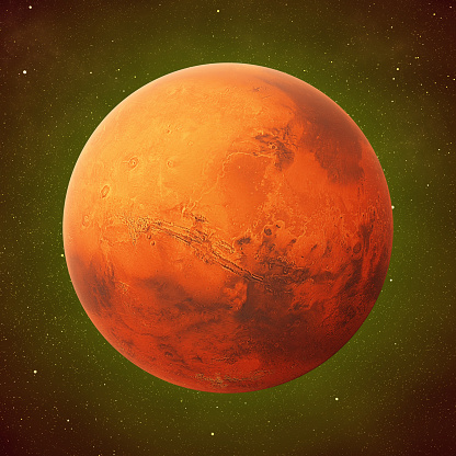 artist's impression of the neighbour planet Mars