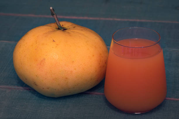 Organic Pink Grapefruit Juice stock photo
