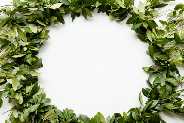 istock periwinkle leaves wreath foliage natural decor 1041475902