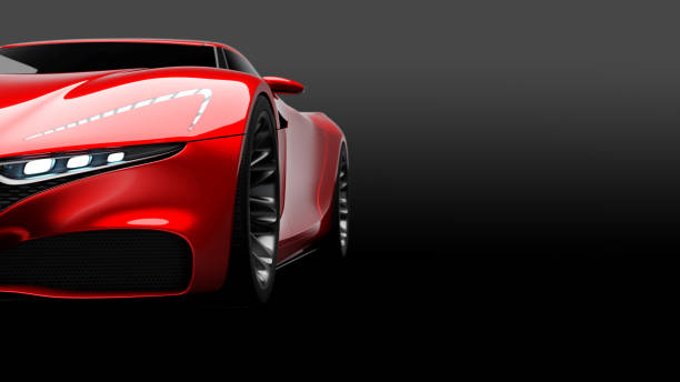 istock red sportscar studio shot 1041476934
