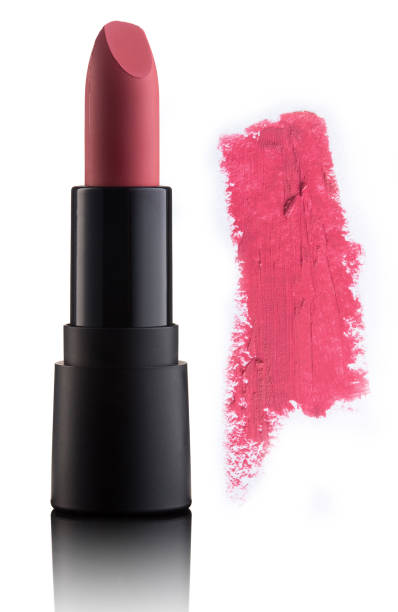 istock Color lipstick with smudged stroke isolated 1041494516