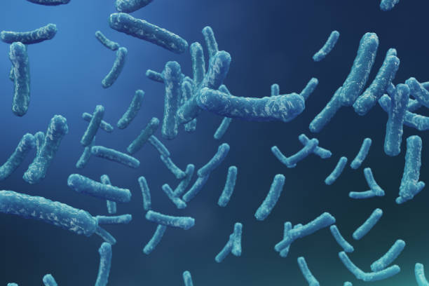 istock 3D illustration virus backgorund. Virus influenza, hepatitis, AIDS, E. coli, colon bacillus. Concept of science and medicine, reducing immunity. Cell infected organism 1041494606