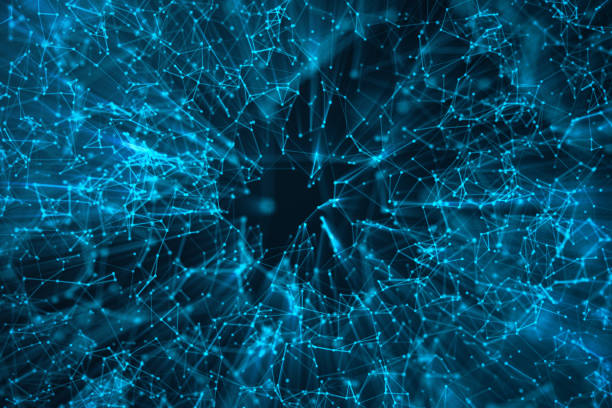 istock Abstract background of lines and dots, low poly mesh. Concept cloud internet connections technology connections. The current example of artificial intelligence concepts of the future. 3D illustration 1041494770