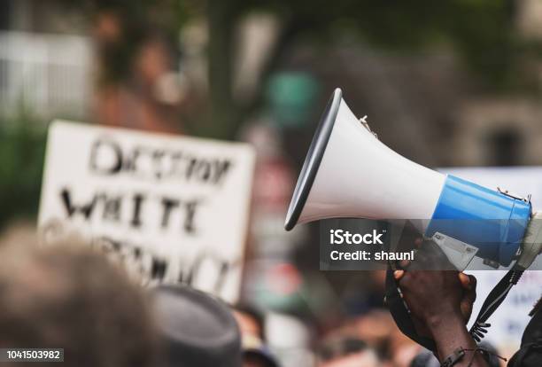 Sign Of Protest Stock Photo - Download Image Now - Protest, Megaphone, Protestor
