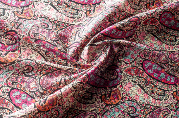 istock Texture background pattern.  Paisley vintage floral motif ethnic seamless background. Abstract lace pattern. Imitation of a textile factory. Hand-painted colorful wallpaper 1041514224