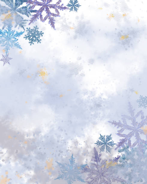 bildbanksillustrationer, clip art samt tecknat material och ikoner med tom strukturerad yta dekorerad med snöflingor. - winter wonderland