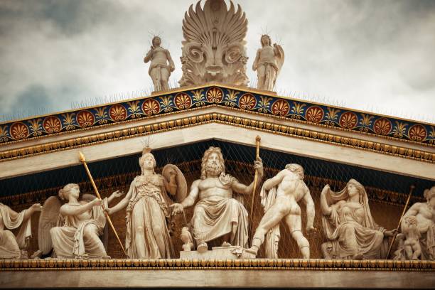 Sculpture on National Academy building in Athens, Greece.