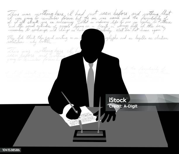 Formal Hand Written Letter Stock Illustration - Download Image Now - Handwriting, Letter - Document, Men
