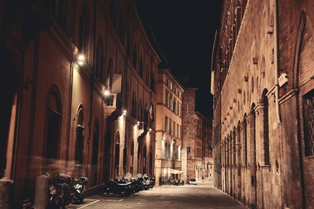 istock Siena street night view 1041541782