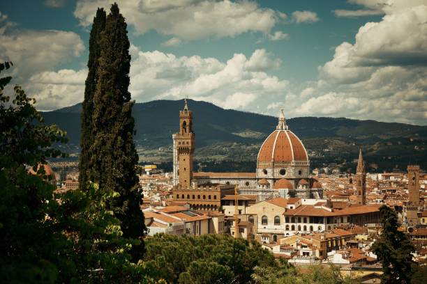 istock Duomo Santa Maria Del Fiore from mountain 1041542188