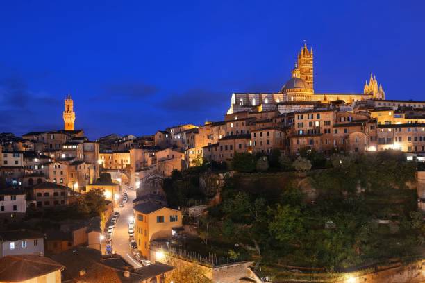 istock Siena panorama view at night 1041544466