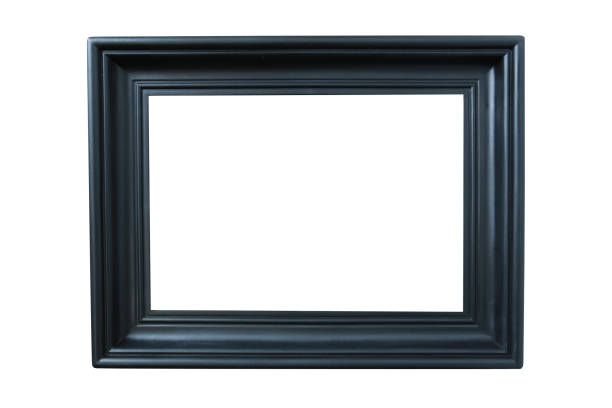 istock Old wooden frame isolated on white background. 1041544838