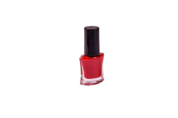 istock Red nail polish isolated on a white background 1041554052
