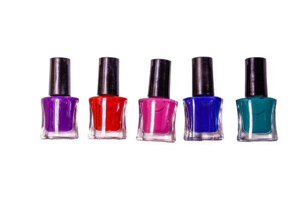 istock Different nail polishes isolated on a white background 1041554074