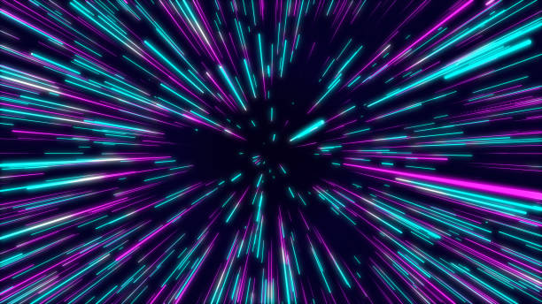 istock Blue & purple abstract radial lines geometric background 1041554642