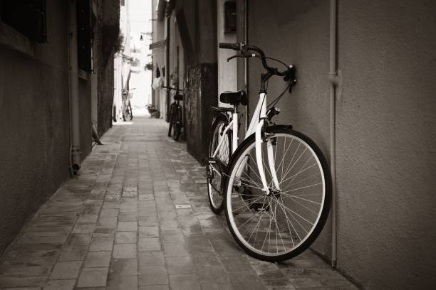 istock Burano alley black and white 1041557260