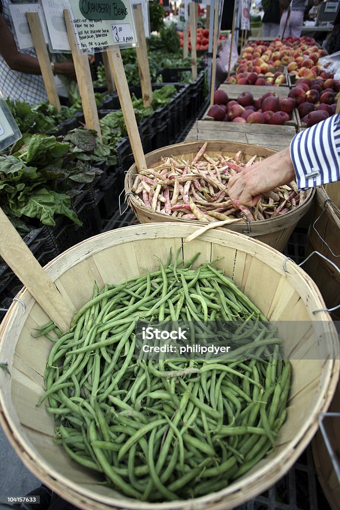 Farmer's Market-Bohnen - Lizenzfrei Bauernmarkt Stock-Foto