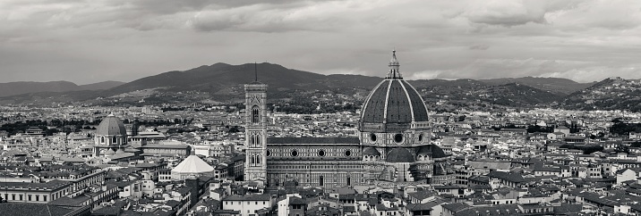 Florence Cathedral viewed from Tower of Arnolfo at Palazzo Vecchio panorama