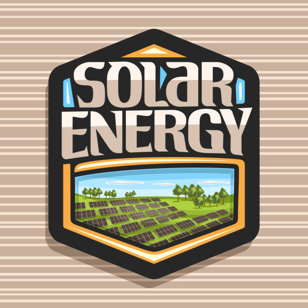 Photo of Vector label for Solar Energy