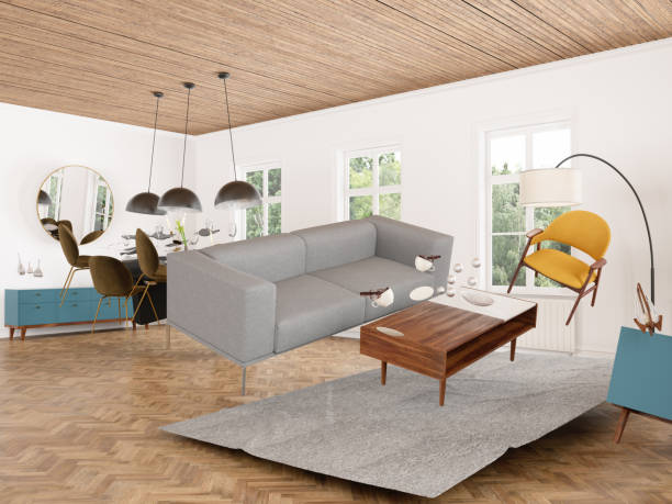 istock Zero Gravity in Living room and Dining Room 1041591236