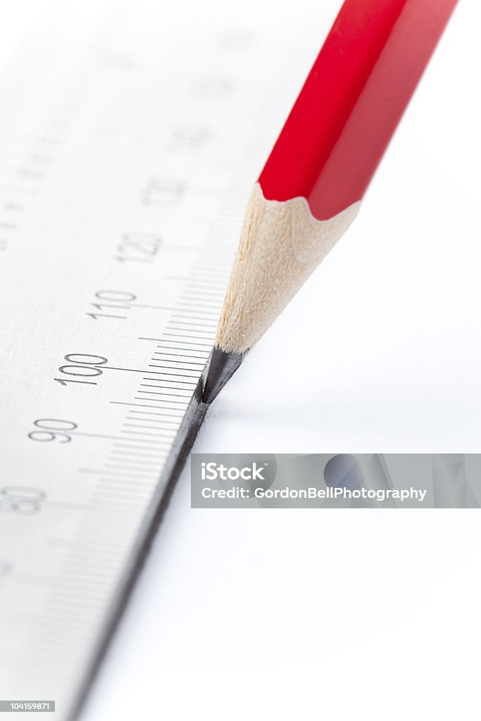 Régua e lápis com sublinhar - Foto de stock de Fotografia - Imagem royalty-free