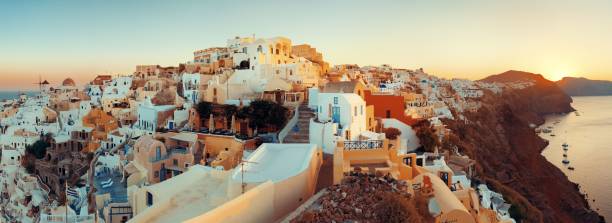 istock Santorini skyline sunrise 1041598750