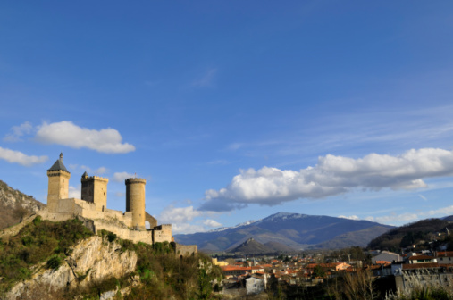 Castelgrande in Bellinzona, Ticino Canton, Switzerland. UNESCO World Heritage site. Composite photo