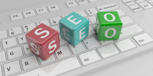 istock 3d rendering cubes, word seo on a keyboard 1041602046