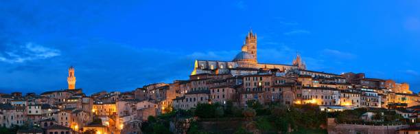 istock Siena panorama view at night 1041607864