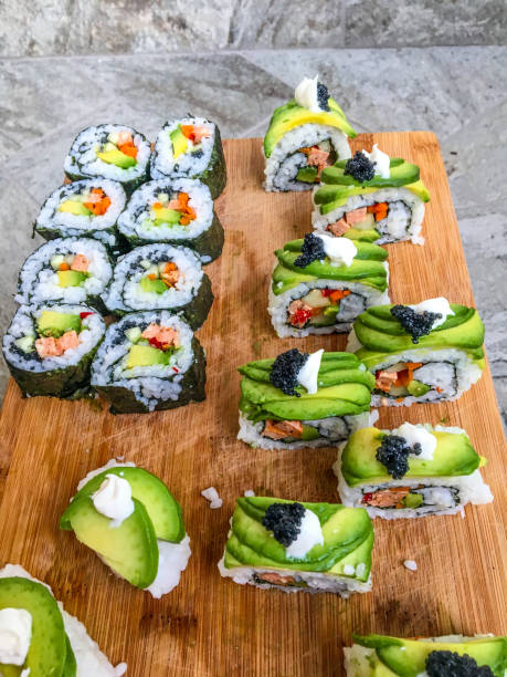 Home made Vegan Maki and California Rolls