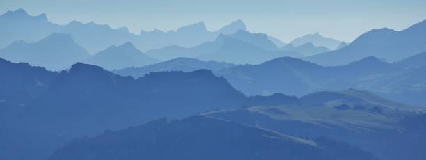 istock Mountain ranges seen from Mount Niesen. 1041619832