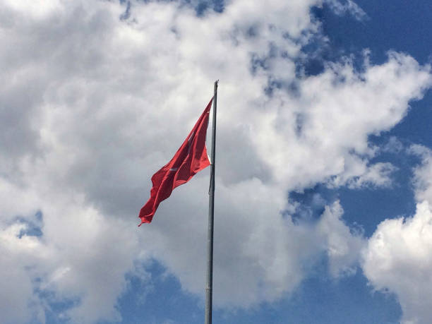 istock Turkish flag in the sky 1041626276