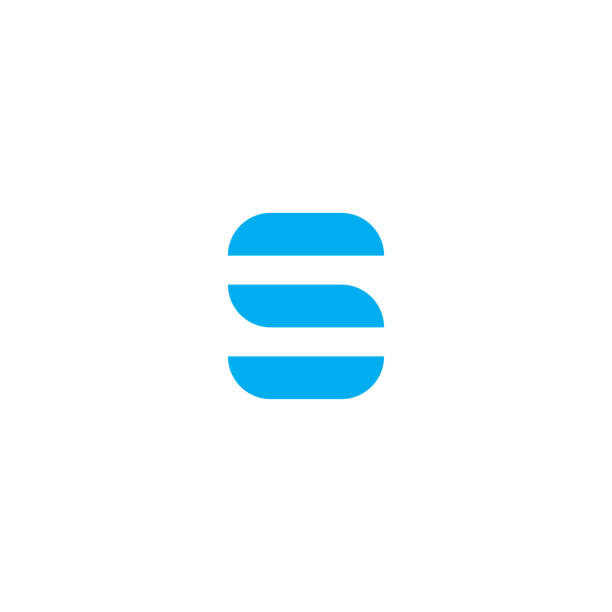 вектор логотип письмо s голубые полосы - s stock illustrations