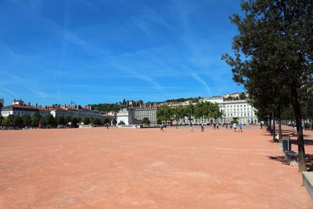 Wide square in Lyon called Place Bellecour