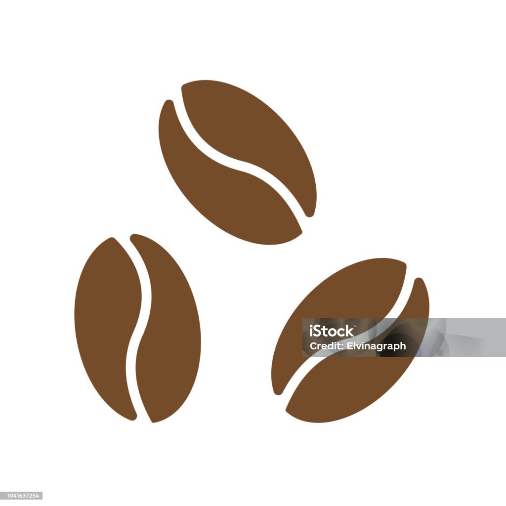 coffee bean, coffee icon Roasted Coffee Bean stock vector