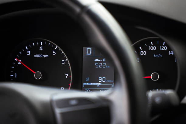 istock Photo speedometer in the car on the dashboard 1041641728
