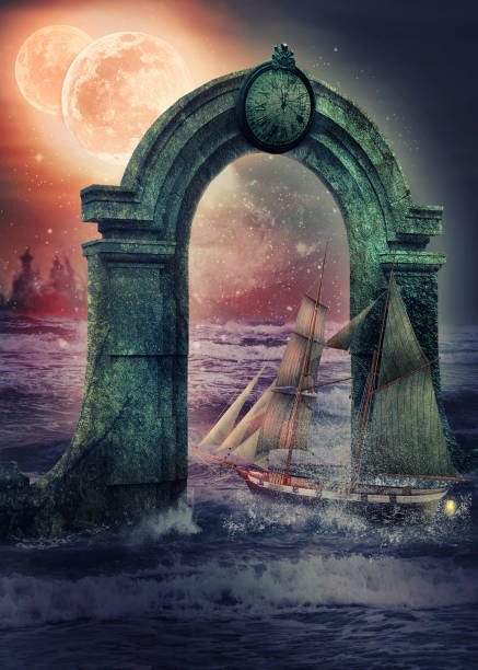 istock Alien ocean and alien world 1041651286
