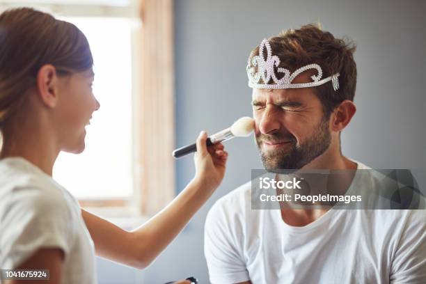 I Love That Daddy Plays Dress Up With Me Stock Photo - Download Image Now - Father, Daughter, Child