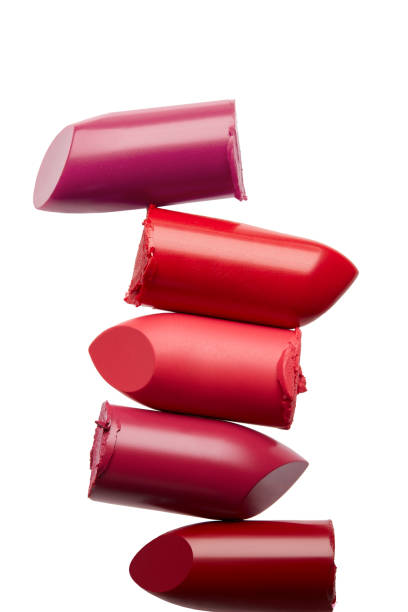 istock colorful broken lipstick tower isolated on white background 1041679728